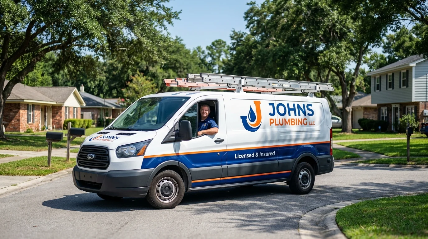 Johns Plumbing LLC service van in Wood Dale, IL