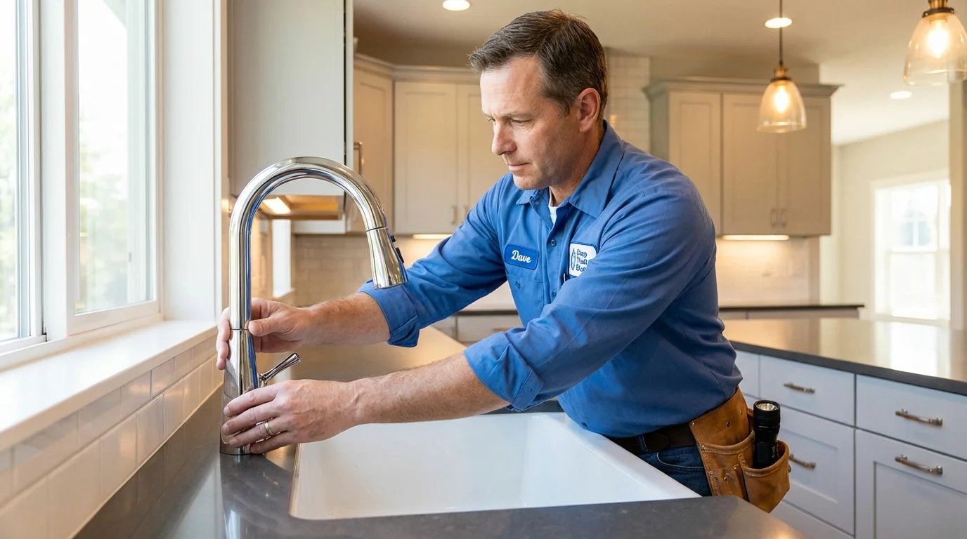 Kitchen faucet installation by Johns Plumbing LLC in Wood Dale